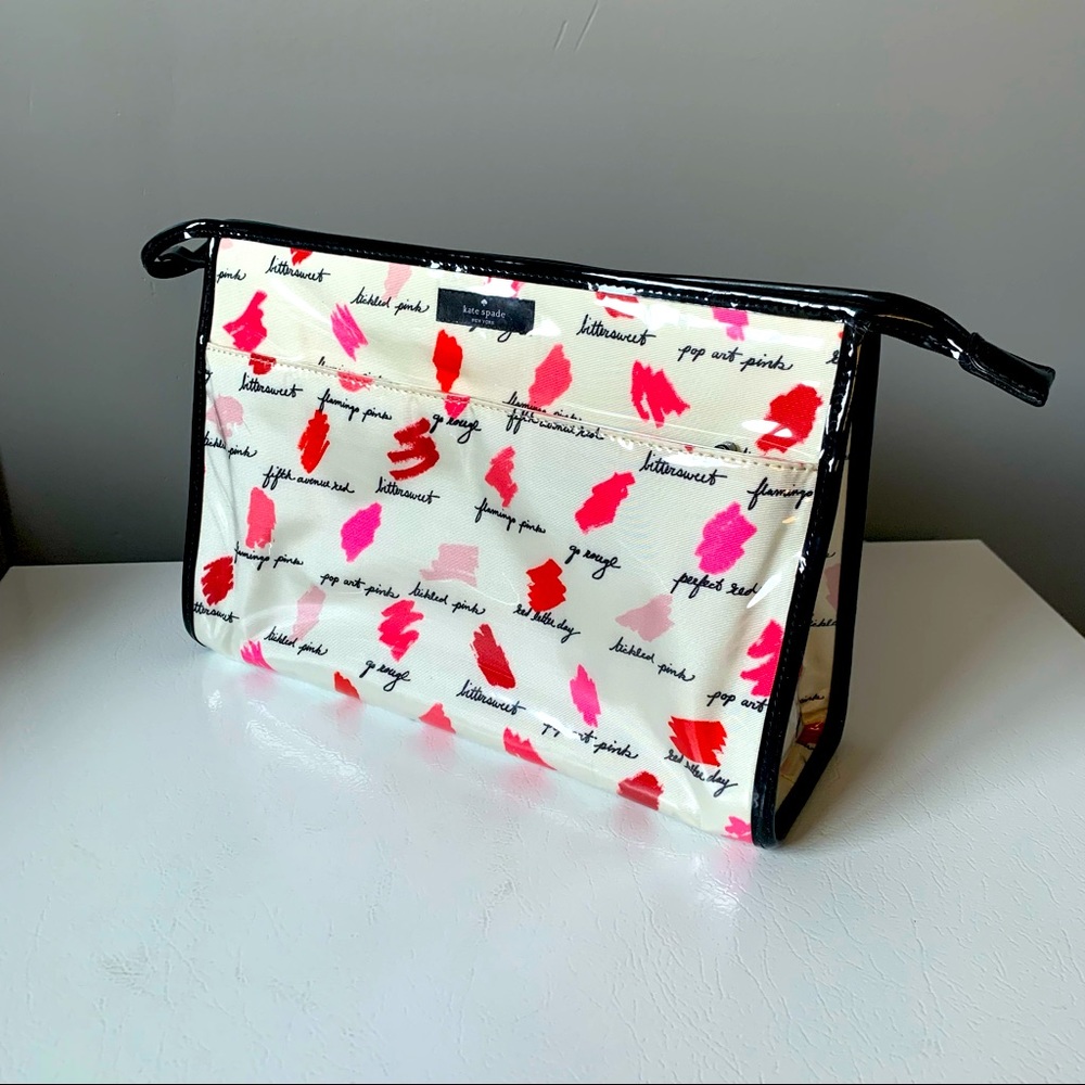 Kate Spade ♠️ Lipstick Smudge Makeup Bag Large